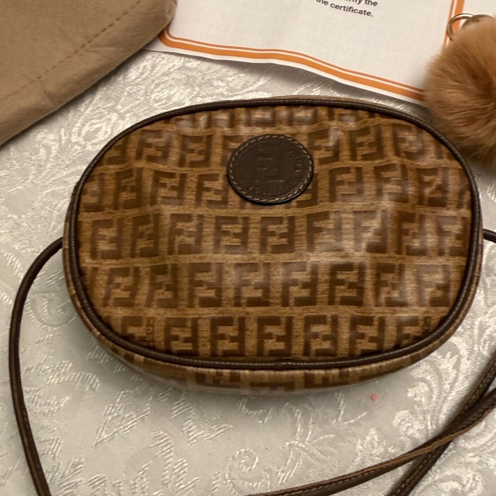 Fendi Zucchino Mini Coated Canvas bag👜PRICE FIRM - Picture 2 of 10